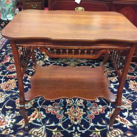 Victorian Spindle Table with Shelf