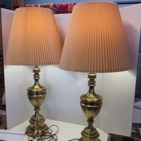 Pair of Brass Lamps by Stiffel