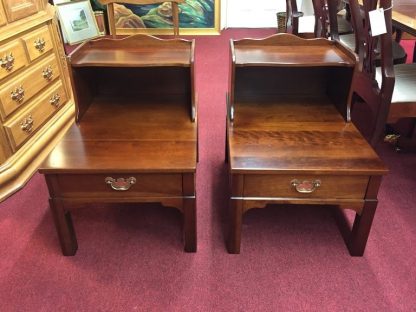 Cherry Two Tier End Tables