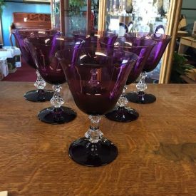 Amethyst Purple Stemware Set