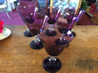 Amethyst Purple Stemware Set