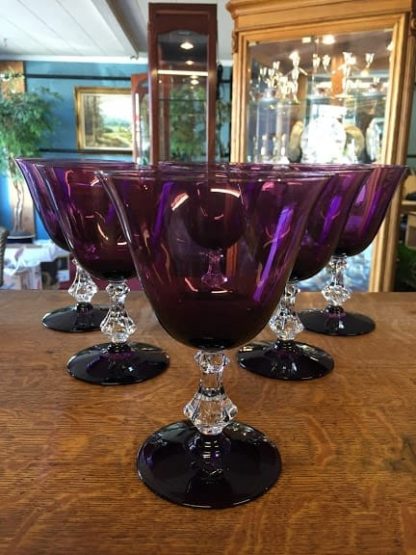 Amethyst Purple Stemware Set