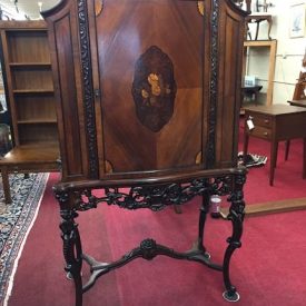 French Rococo Style Inlaid and Carved Cabinet