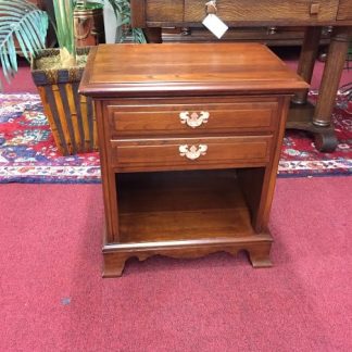 King Cherry Two Drawer Nightstand