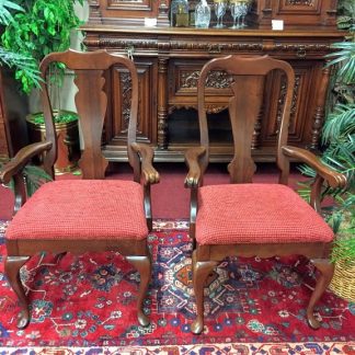 Cherry Queen Anne Arm Chairs