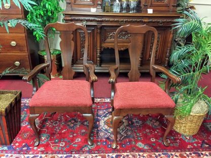 Cherry Queen Anne Arm Chairs