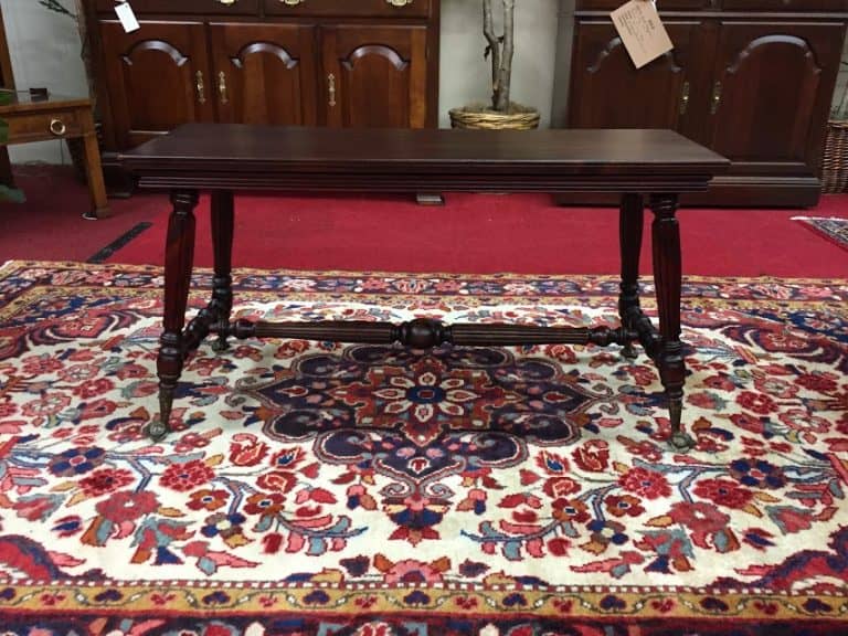 Antique Piano Bench with Glass Feet