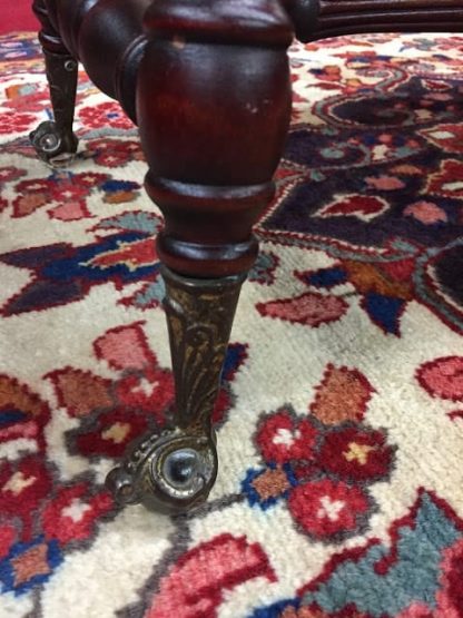 Antique Piano Bench with Glass Feet