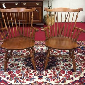 S. Bent Brothers Cherry Windsor Arm Chairs