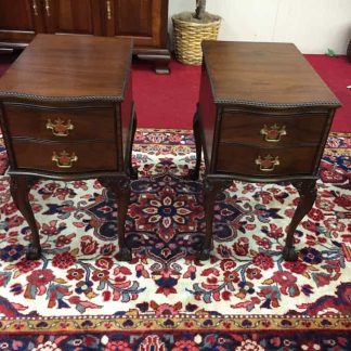 Mahogany Ball and Claw Foot Nightstands