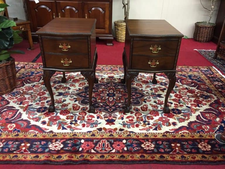 Mahogany Ball and Claw Foot Nightstands