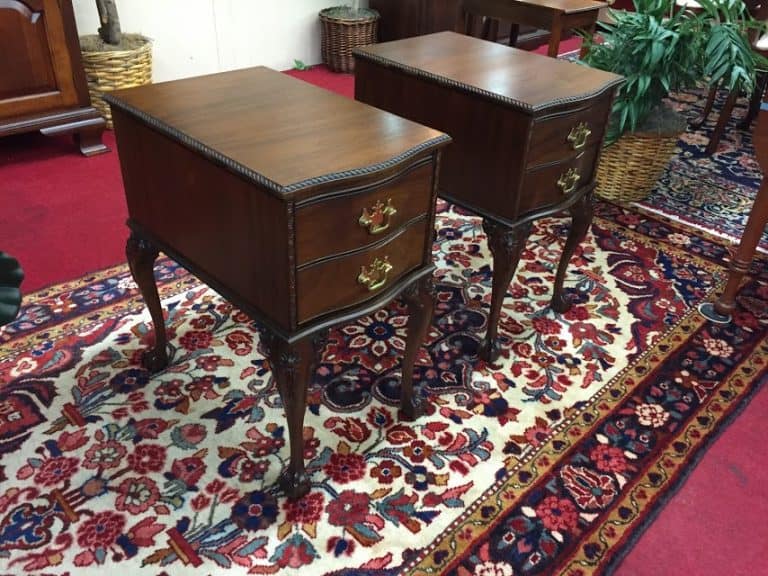 Mahogany Ball and Claw Foot Nightstands