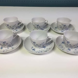 Bavarian Blue and White Cup and Saucer Set