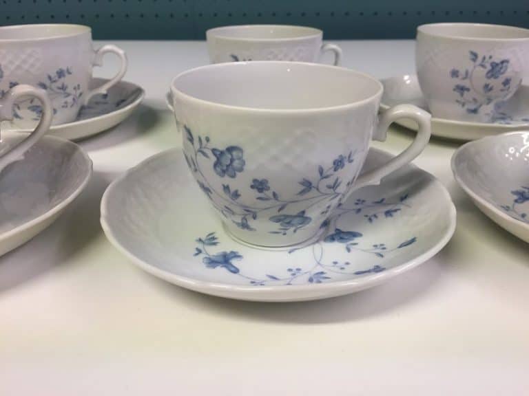 Bavarian Blue and White Cup and Saucer Set