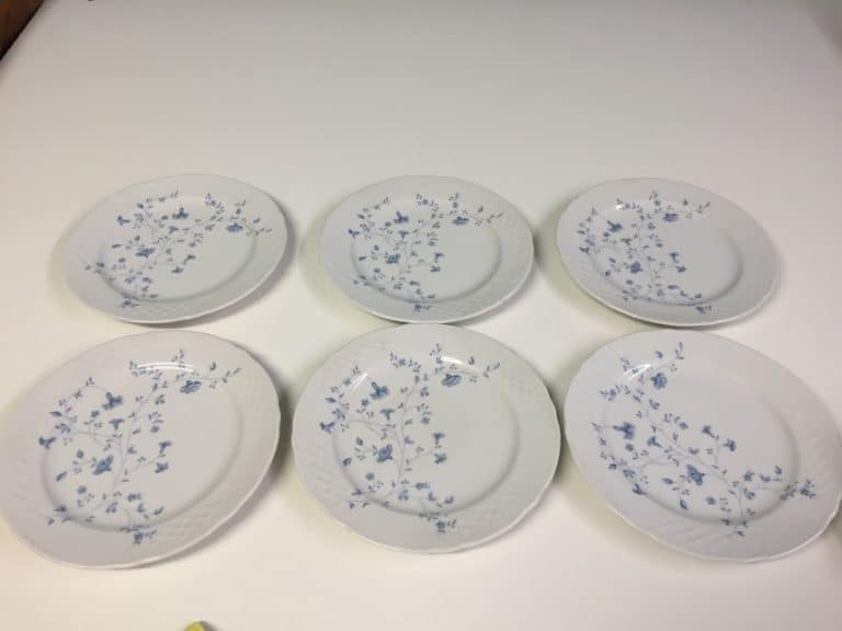 Bavarian Blue and White Breakfast Plate Set