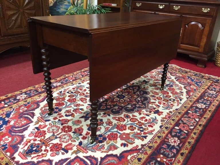 Antique Drop Leaf Table with Spindle Legs