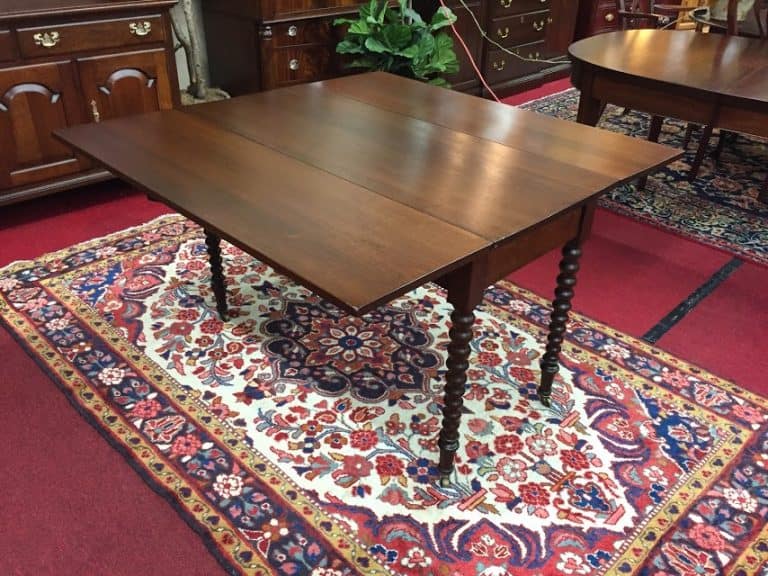 Antique Drop Leaf Table with Spindle Legs