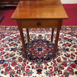 Antique Cherry One Drawer Table