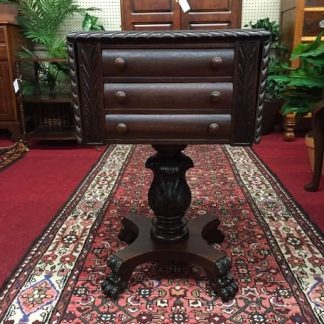 Antique Carved Mahogany Nightstand or End Table