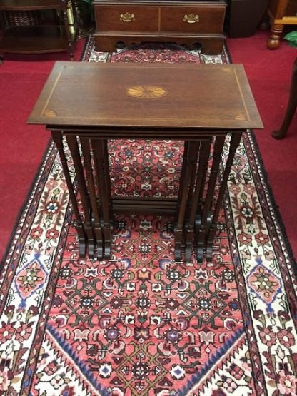 Mahogany Inlaid Nesting Tables