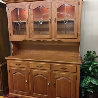 Amish Made Oak China Cabinet