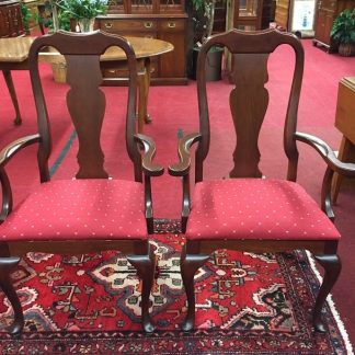 Cherry Queen Anne Arm Chairs