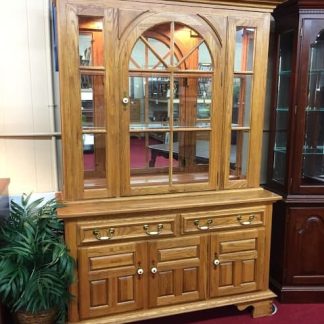 Keller Oak Hutch Cabinet