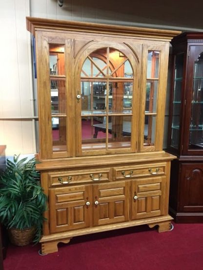 Keller Oak Hutch Cabinet