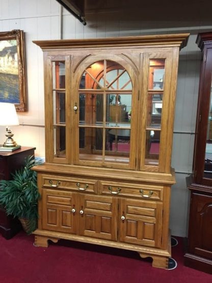 Keller Oak Hutch Cabinet