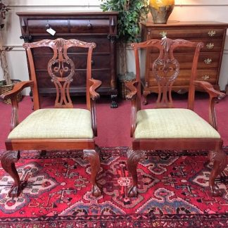 Baker Mahogany Chippendale Style Chairs (Pair)