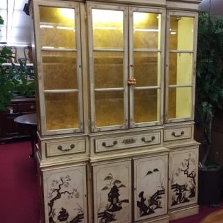 Cream and Gold Chinoiserie Cabinet