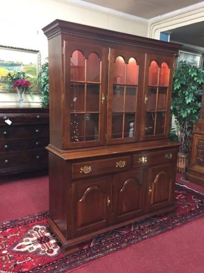 Colonial Cherry Lighted China Cabinet