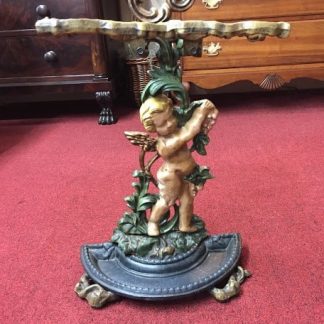 Vintage Cast Iron Cupid Umbrella Stand