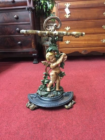 Vintage Cast Iron Cupid Umbrella Stand