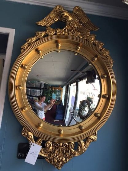 Federal Style Convex Mirror with Eagle