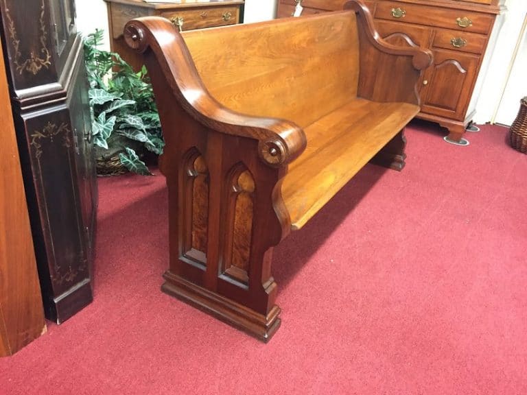 Antique Walnut and Ash Church Pews