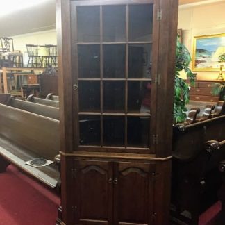 Custom Twelve Pane Corner Cabinet