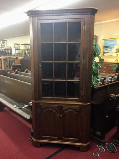 Custom Twelve Pane Corner Cabinet