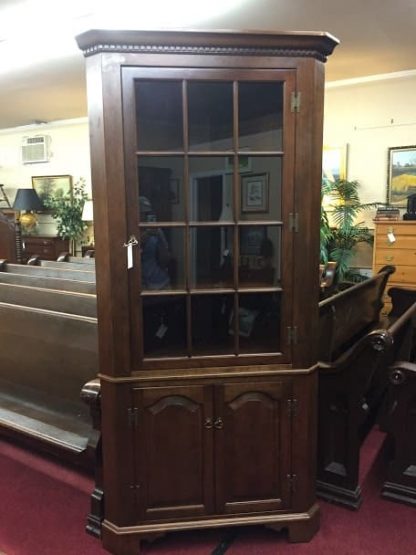 Custom Twelve Pane Corner Cabinet