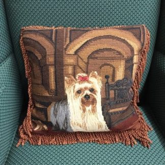 Shih Tzu Embroidered Pillow