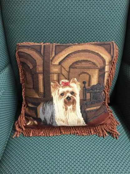 Shih Tzu Embroidered Pillow