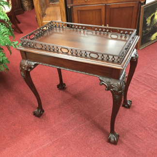 Carved Claw Foot Accent Table