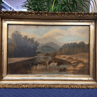 Antique Pastoral Painting - Framed