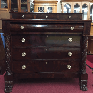 Antique Hairy Paw Empire Chest