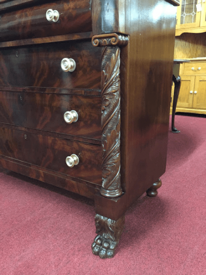 Antique Hairy Paw Empire Chest