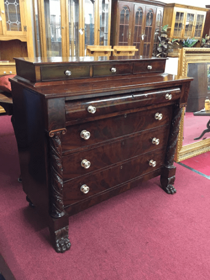 Antique Hairy Paw Empire Chest