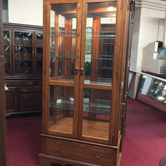 Pennsylvania House Oak Lighted Curio Cabinet