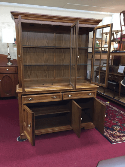 Thomasville Oak Hutch Cabinet