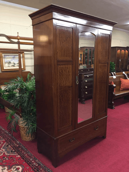 Antique Wardrobe with Mirror