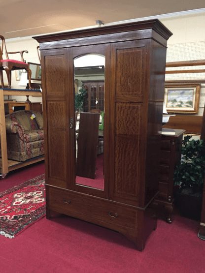 Antique Wardrobe with Mirror